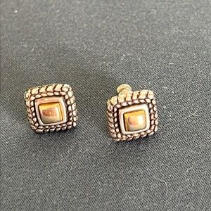 Brighton  2 Tone Silver & Gold Post Earrings - 
In excellent used condition